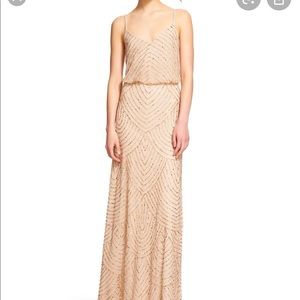 Adrianna Papell Art Deco blouson beaded gown